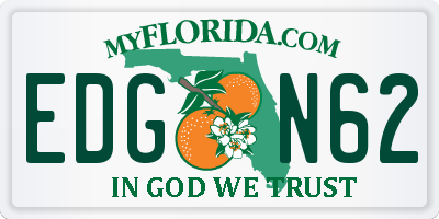 FL license plate EDGN62