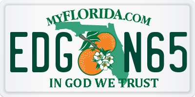 FL license plate EDGN65