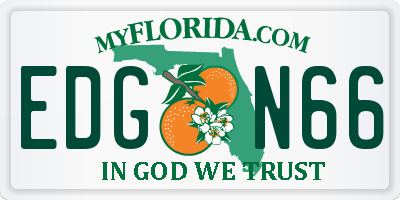 FL license plate EDGN66