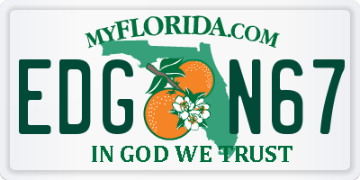 FL license plate EDGN67