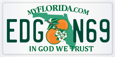 FL license plate EDGN69