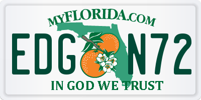 FL license plate EDGN72