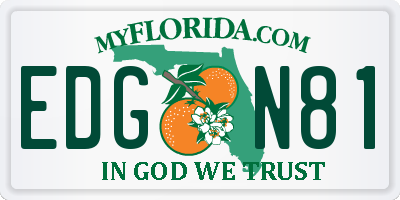 FL license plate EDGN81