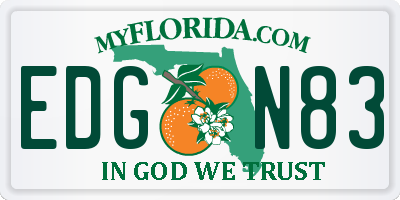 FL license plate EDGN83