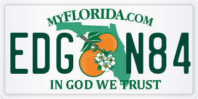 FL license plate EDGN84