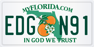 FL license plate EDGN91