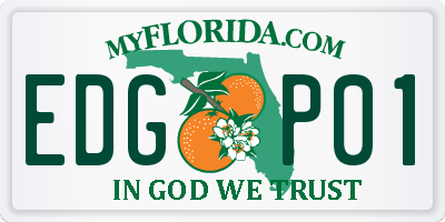FL license plate EDGP01