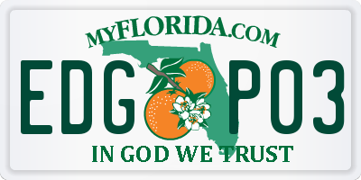 FL license plate EDGP03