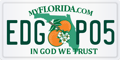 FL license plate EDGP05