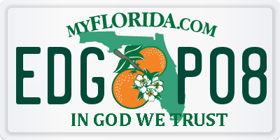 FL license plate EDGP08