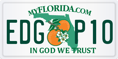 FL license plate EDGP10