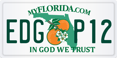 FL license plate EDGP12