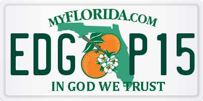 FL license plate EDGP15