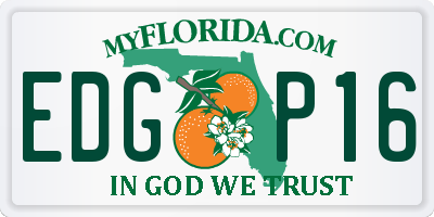FL license plate EDGP16