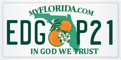 FL license plate EDGP21