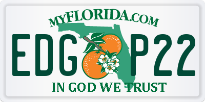 FL license plate EDGP22