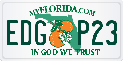 FL license plate EDGP23
