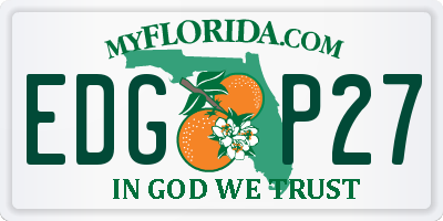 FL license plate EDGP27