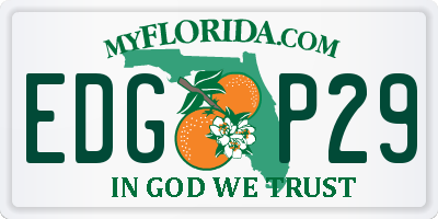 FL license plate EDGP29