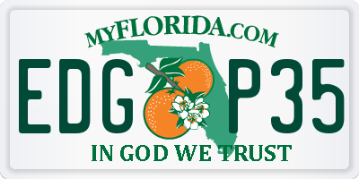 FL license plate EDGP35