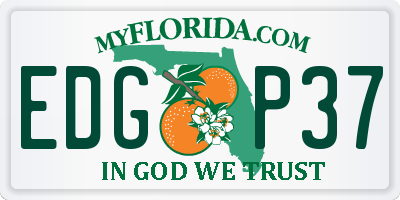 FL license plate EDGP37
