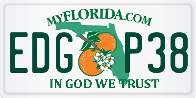 FL license plate EDGP38