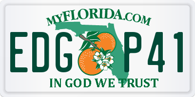 FL license plate EDGP41