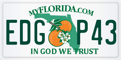 FL license plate EDGP43