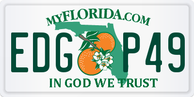 FL license plate EDGP49