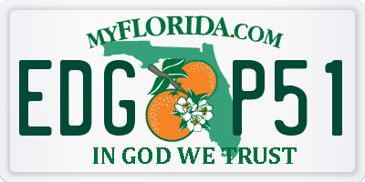 FL license plate EDGP51