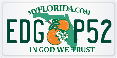 FL license plate EDGP52