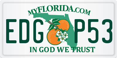 FL license plate EDGP53