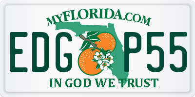 FL license plate EDGP55