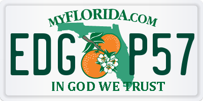 FL license plate EDGP57