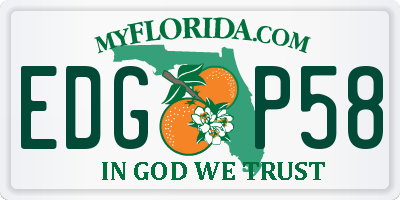 FL license plate EDGP58