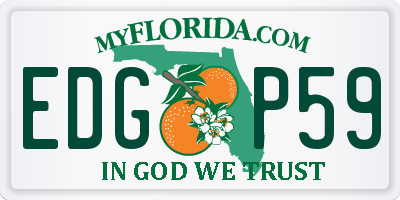 FL license plate EDGP59