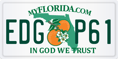 FL license plate EDGP61