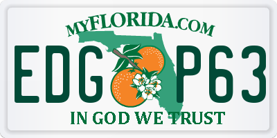 FL license plate EDGP63