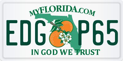 FL license plate EDGP65