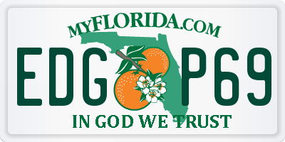 FL license plate EDGP69