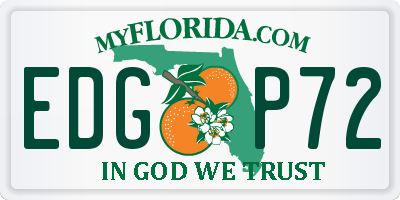 FL license plate EDGP72