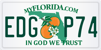 FL license plate EDGP74