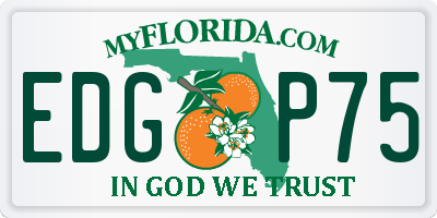 FL license plate EDGP75