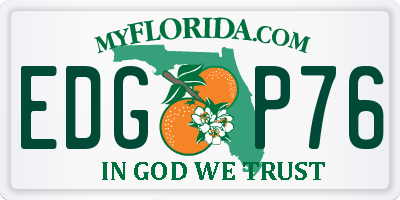 FL license plate EDGP76