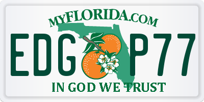 FL license plate EDGP77