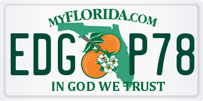 FL license plate EDGP78