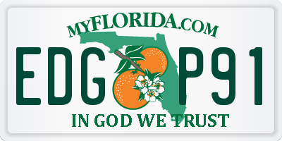 FL license plate EDGP91