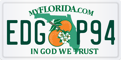 FL license plate EDGP94
