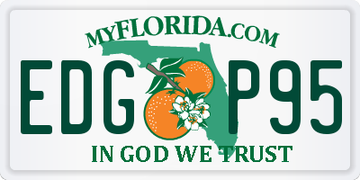 FL license plate EDGP95
