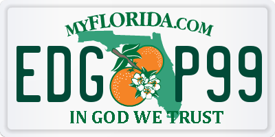 FL license plate EDGP99